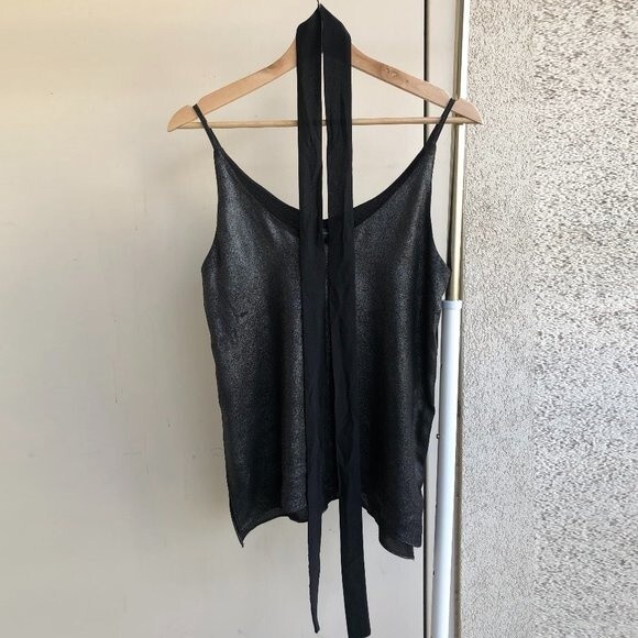 Zara Top With A Bow - Silver - Size XS - Picture 5 of 9